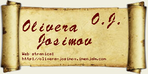 Olivera Josimov vizit kartica